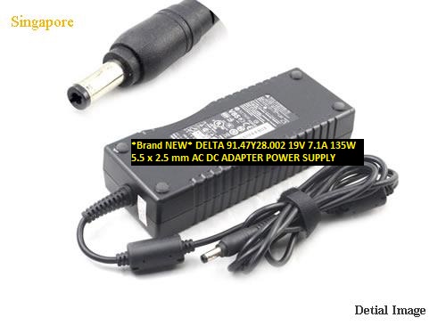 *Brand NEW* DELTA 91.47Y28.002 19V 7.1A 135W 5.5 x 2.5 mm AC DC ADAPTER POWER SUPPLY